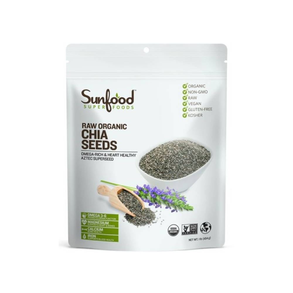 Sunfood Superfoods Raw Organic Chia Seeds 
